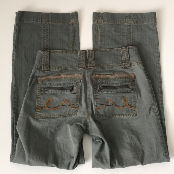 CAbi Green and Gold Pants Size 4–B1 - Picture 4 of 6